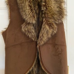 Faux Fur Vest From Chicos size 1